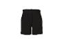 Schwarze Damen-Sportshorts mit Reißverschlusstaschen und verstellbarem Bund.