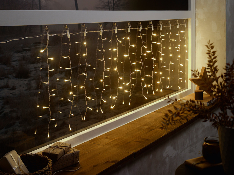 Gehe zu Vollbildansicht: LIVARNO home LED-Lichtervorhang, 96 LEDs / LED-Lichternetz, 160 LEDs - Bild 4