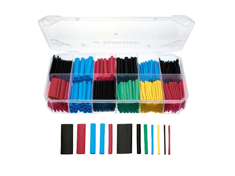 Ein Sortiment Parkside Schrumpfschläuche in verschiedenen Farben