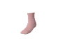 Hellrosa mittellange Socke auf schwarzem Hintergrund