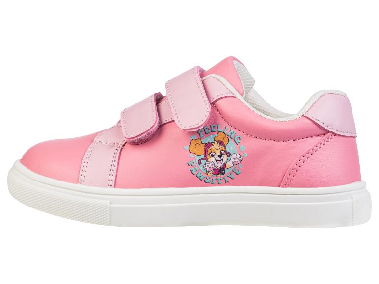 Rosa Kinderschuhe, Paw Patrol Motiv.