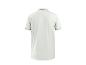 Weißes Herren-Poloshirt mit kurzen Ärmeln und Kragen, Rückansicht