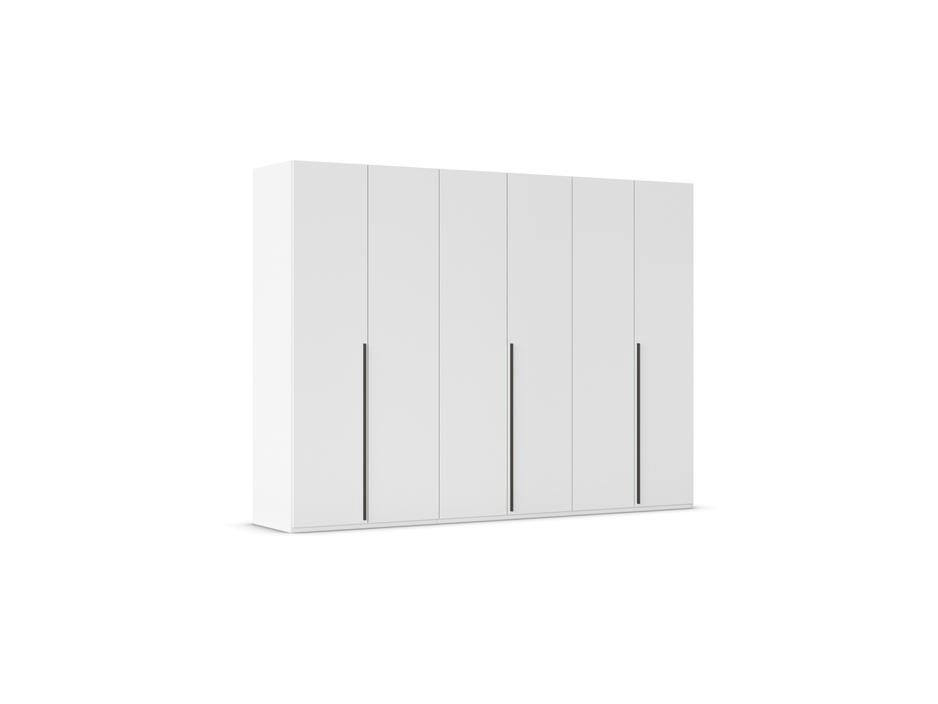 RAUCH ORANGE Montclar Drehtürenschrank (Premium-Zubehör, Weiß, Griffe Grau, Breite 301 cm / Höhe 223 cm)