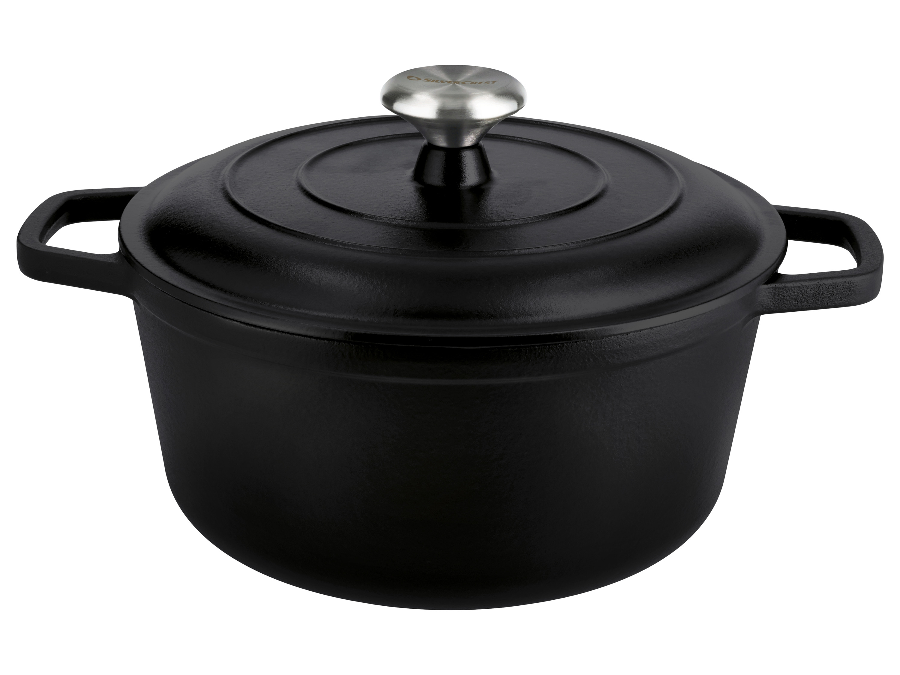SILVERCREST® Premium-Gusseisentopf, Ø 25 cm (Schwarz)""