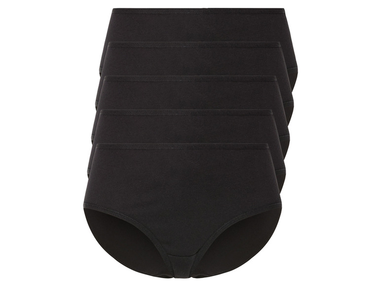 Schwarze, hoch taillierte Damen-Unterhosen aus Baumwolle