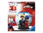 Ein 3D-Puzzle von Ravensburger mit Miraculous, Ladybug und Cat Noir.