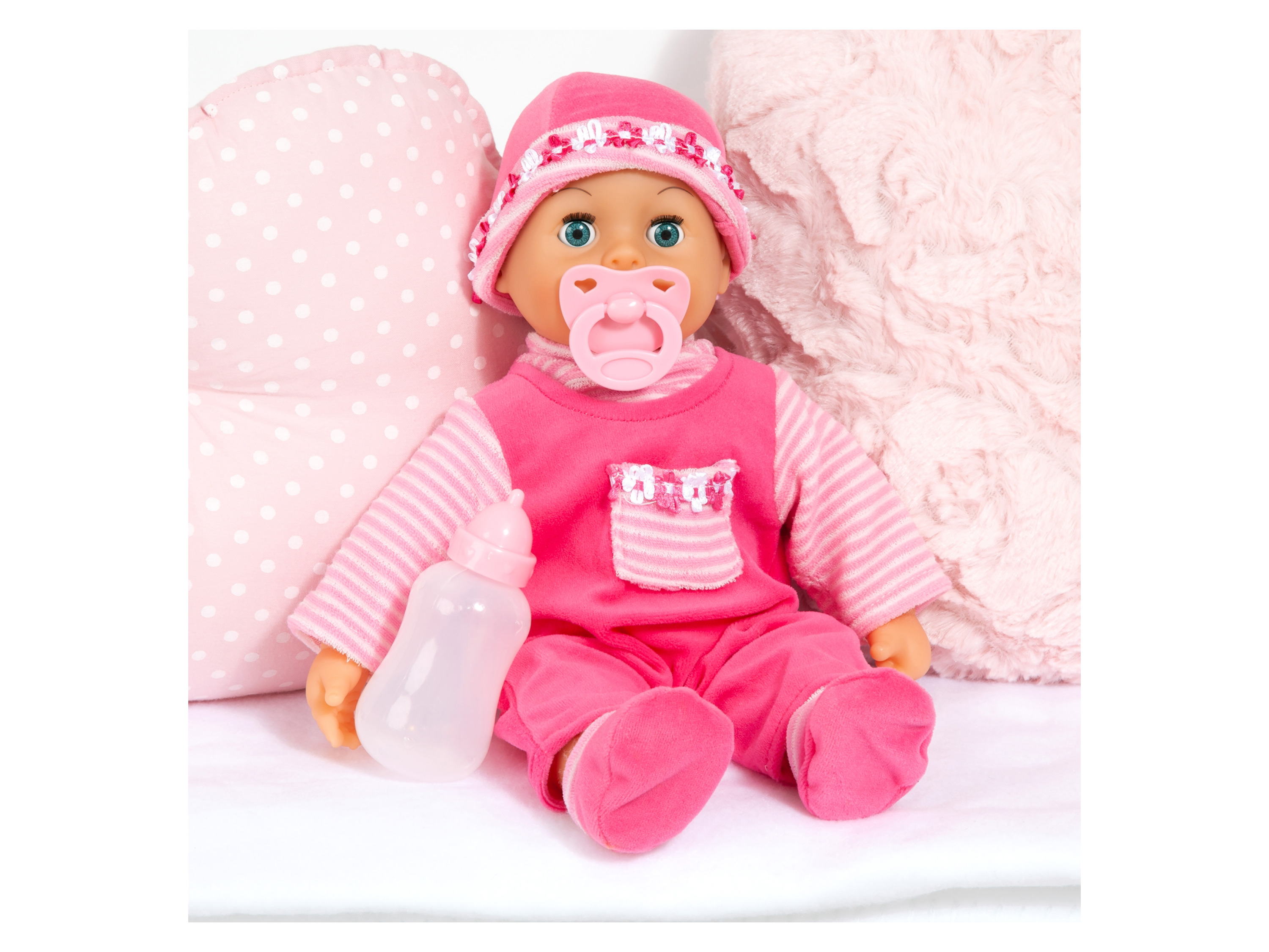 Thumbnail - Bayer Design Puppe »Piccolina First Words Baby« (Blumen)