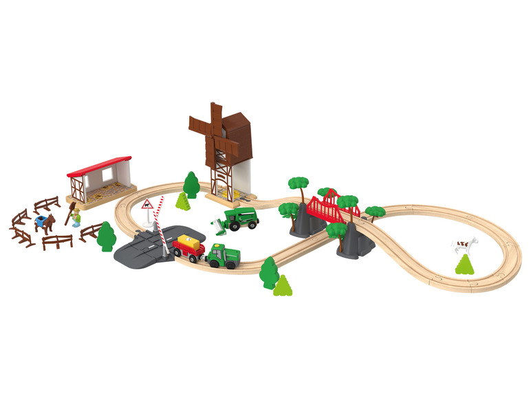 Gehe zu Vollbildansicht: Playtive Eisenbahn-Set Feuerwehr / Countryside, aus Buchenholz - Bild 4