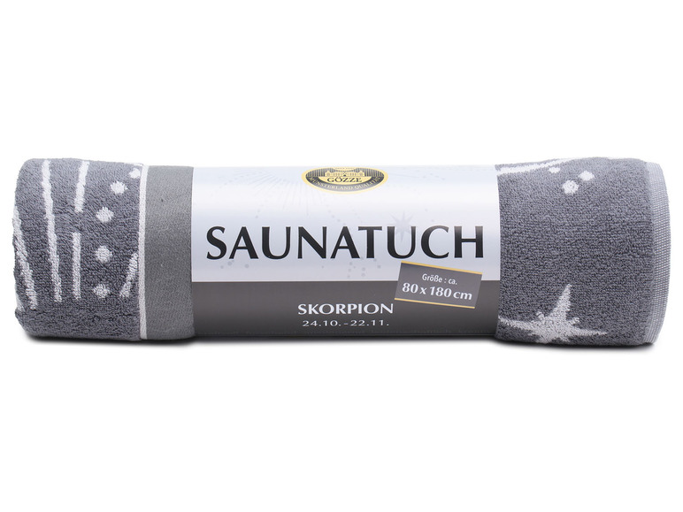 Gehe zu Vollbildansicht: Gözze Saunatuch »Sternzeichen«, reine Baumwolle, 80 x 180 cm - Bild 53