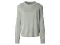 Einfarbiges hellgrünes Langarm-Sweatshirt mit Rundhalsausschnitt.