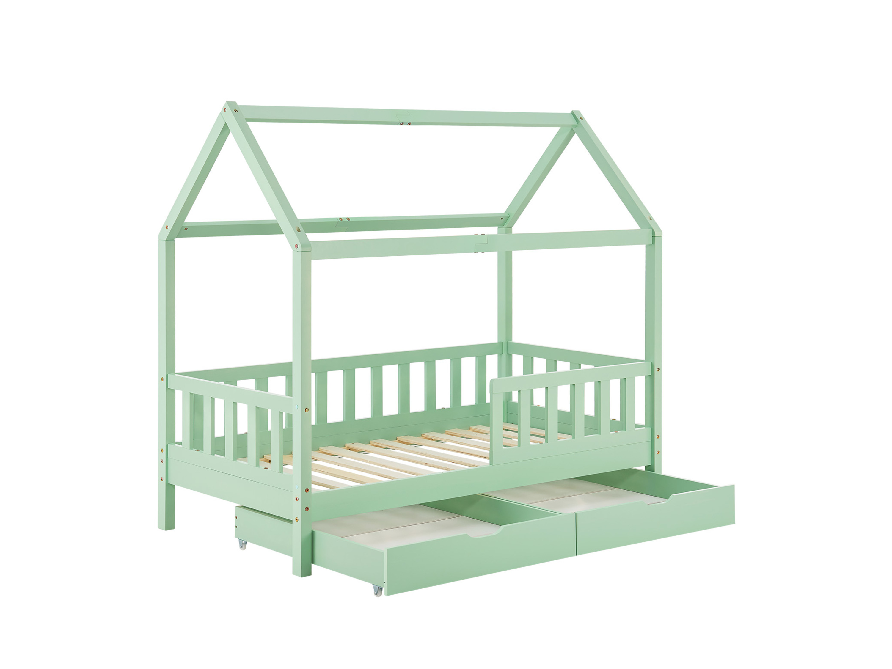 JUSKYS Kinderbett Marli_STR_OS (mint mit Bettkasten, 200 x 90 cm) – Bild 3 von 4