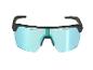 Schwarze Sportsonnenbrille mit blauen Gläsern