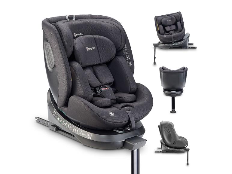 BabyGO Kindersitz mit 360-Grad-Drehung und verstellbarer Basis