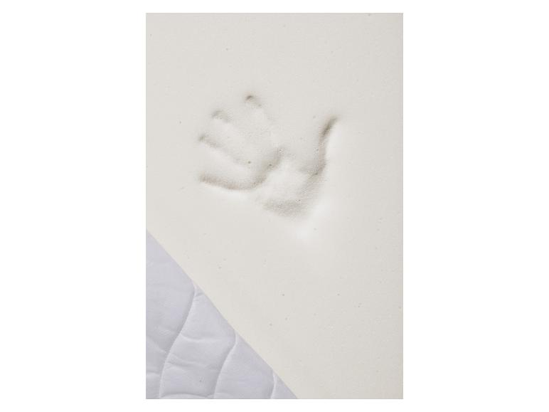 Ein Abdruck einer Hand in Memory Foam.