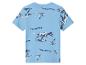 Hellblaues Kinder-T-Shirt mit Tyrannosaurus-Aufdruck und dem Text „TYRANNUSAURUS“.