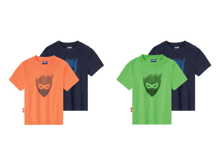 Gehe zu Vollbildansicht: lupilu® Kleinkinder Jungen Funktionsshirts, 2 Stück, mit Baumwolle - Bild 1
