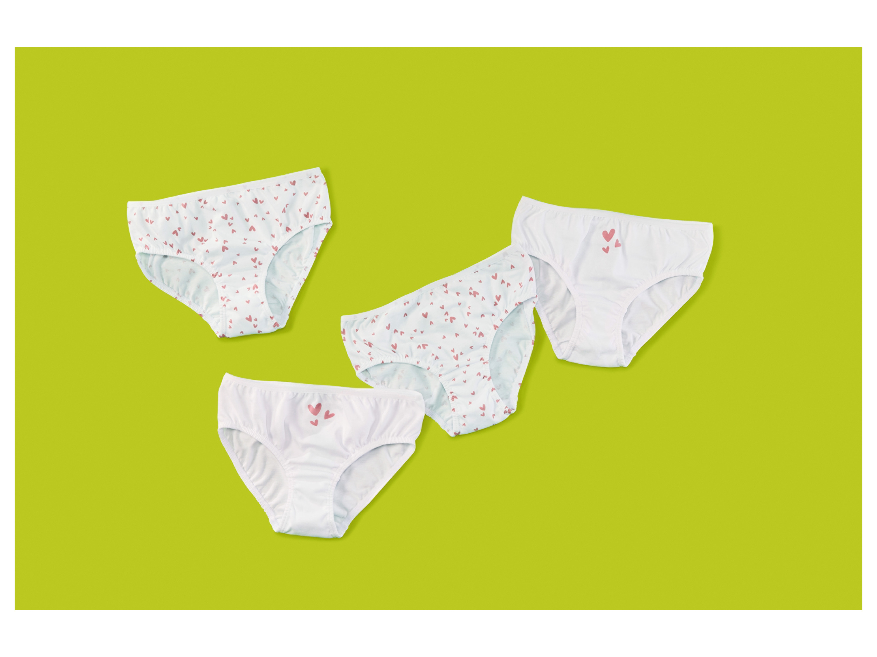 LUPILU® Kleinkinder Mädchen Slip 4er (Weiß, 98/104) – Bild 2 von 4
