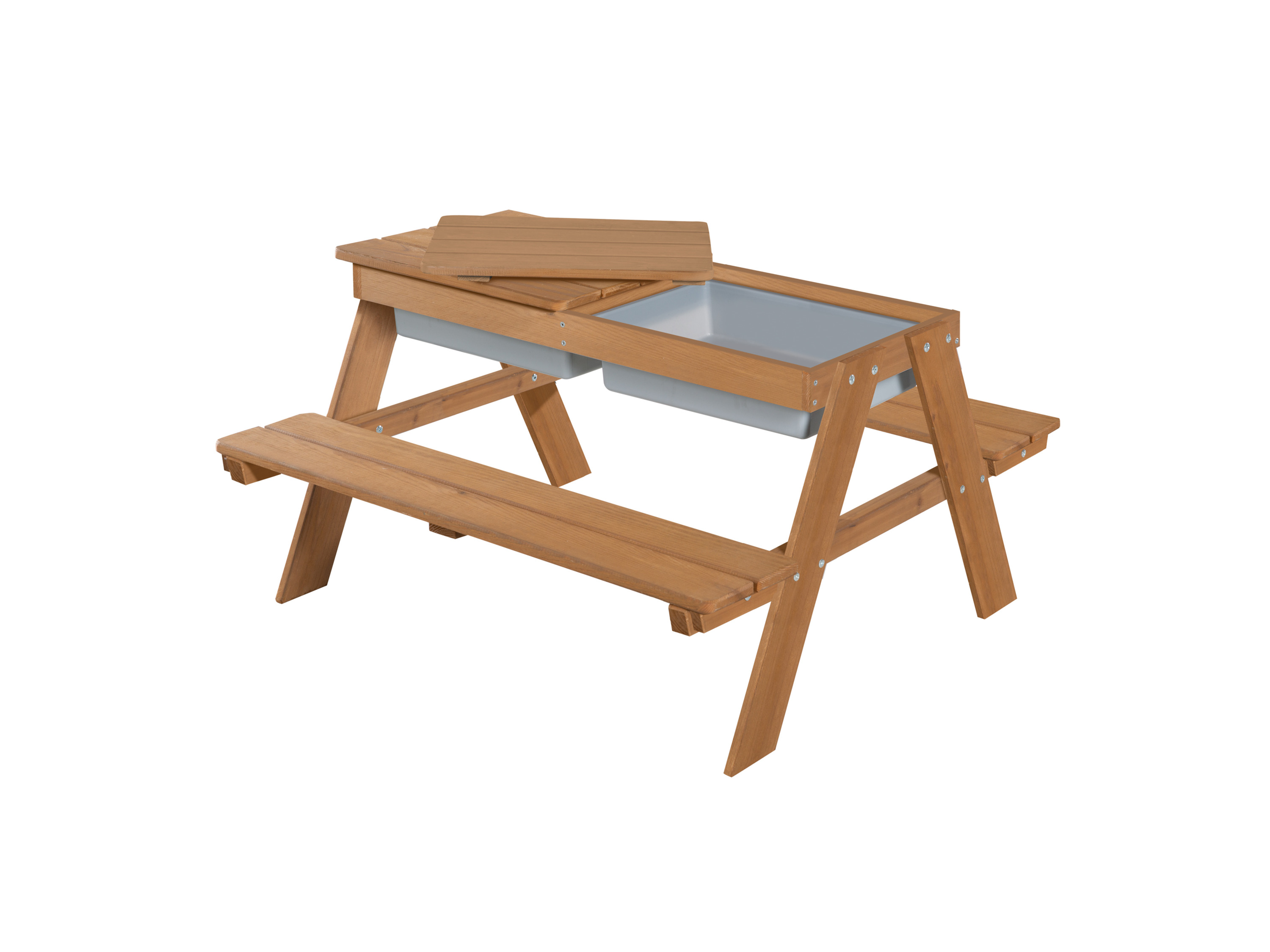 Thumbnail - roba Outdoor Kindersitzgarnitur (mit Spielwannen, teakholz farben)