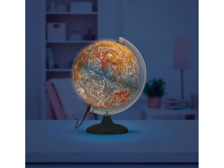 Gehe zu Vollbildansicht: LIVARNO home Tag- und Nacht-Globus mit Doppelbildeffekt, Ø 25 cm - Bild 4