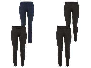 esmara® Damen Leggings, 2 Stück, normale Leibhöhe