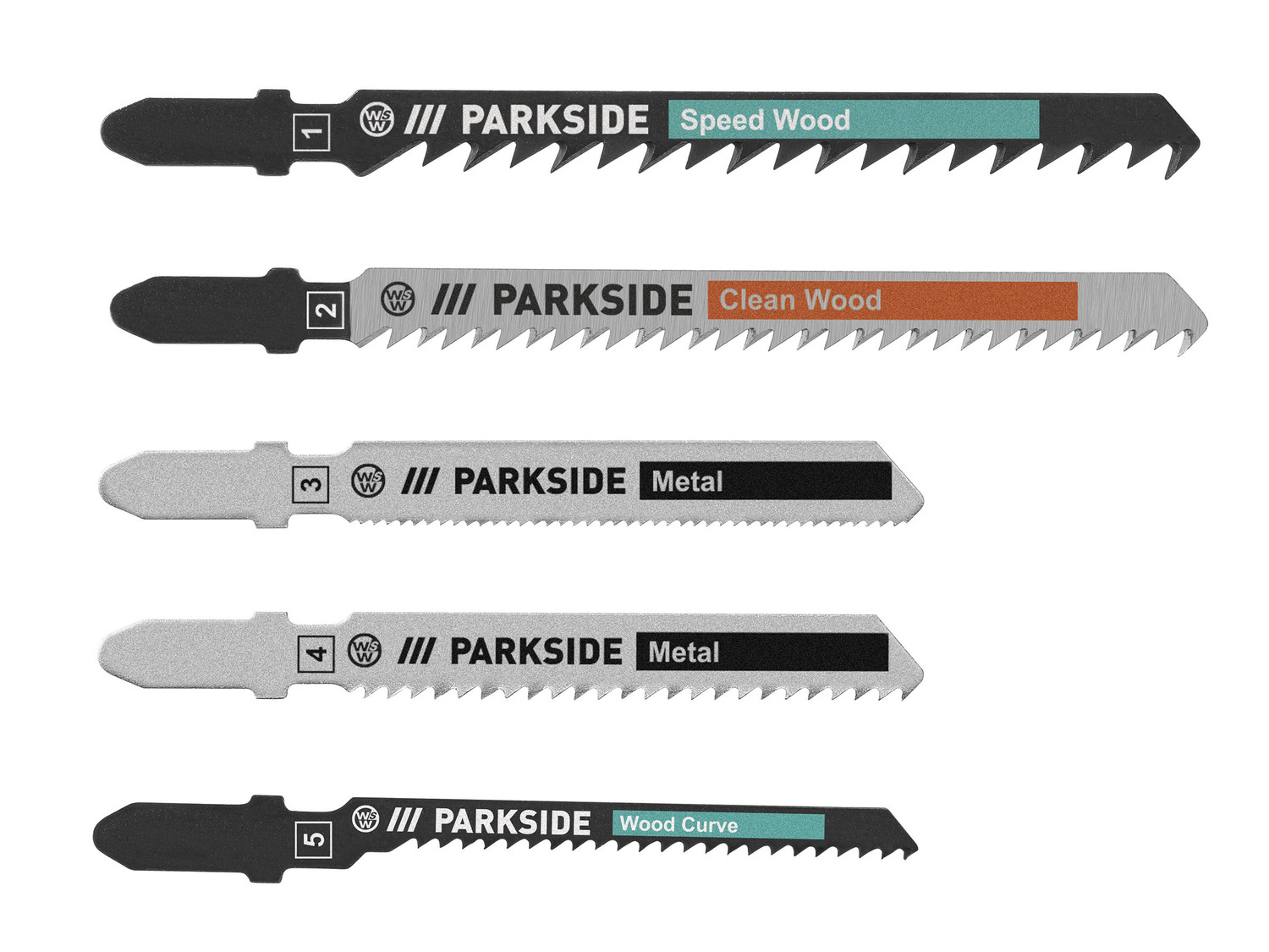 PARKSIDE® Stichsägeblätter-Set »PSTZ 3 A1«, 5-teilig