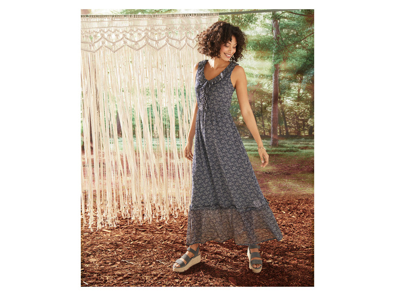 Gehe zu Vollbildansicht: esmara Damen Maxikleid, mit klassischem Paisley-Muster - Bild 7