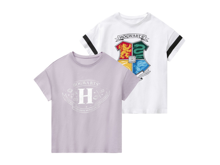 Gehe zu Vollbildansicht: Kinder Mädchen T-Shirts, 2 Stück, aus reiner Baumwolle - Bild 2