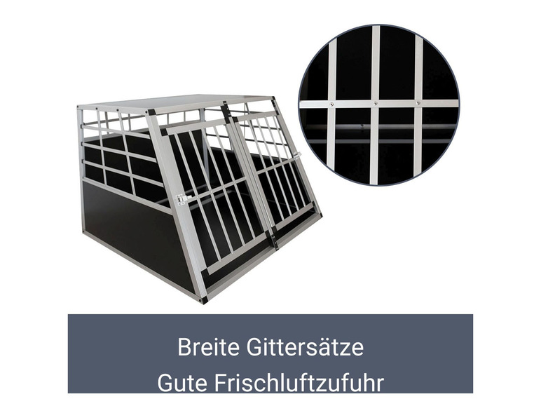 Gehe zu Vollbildansicht: Juskys Hundetransportbox für Pkws, aus Aluminium - Bild 23