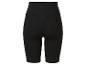 Damen-Radlerhose in Schwarz mit hohem Bund und Logo