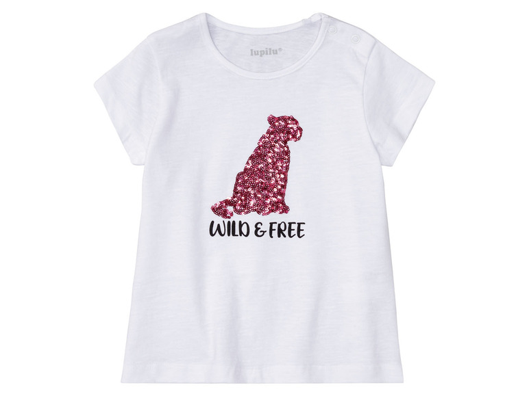 Gehe zu Vollbildansicht: lupilu® Kleinkinder Mädchen T-Shirts, 2 Stück, aus reiner Baumwolle - Bild 3