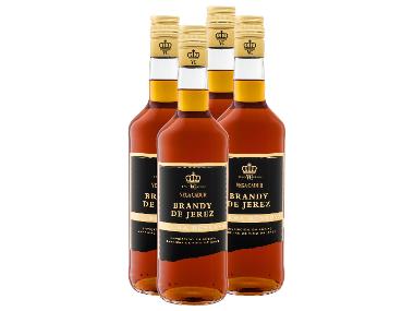 4 x 0,7-l-Flasche Spirituosenpaket Vega Cadur Brandy de Jerez Solera Reserva 36% Vol