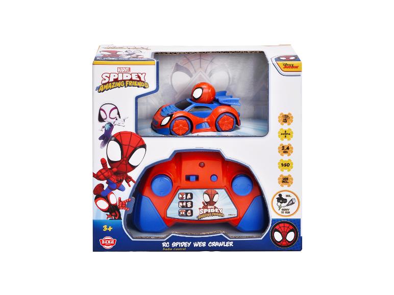 Ein Spidey und seine erstaunlichen Freunde RC Spidey Web Crawler Spielzeugset mit Auto und Fernbedienung.