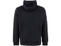 Schwarzer Herren-Kapuzenpullover, Rückansicht.