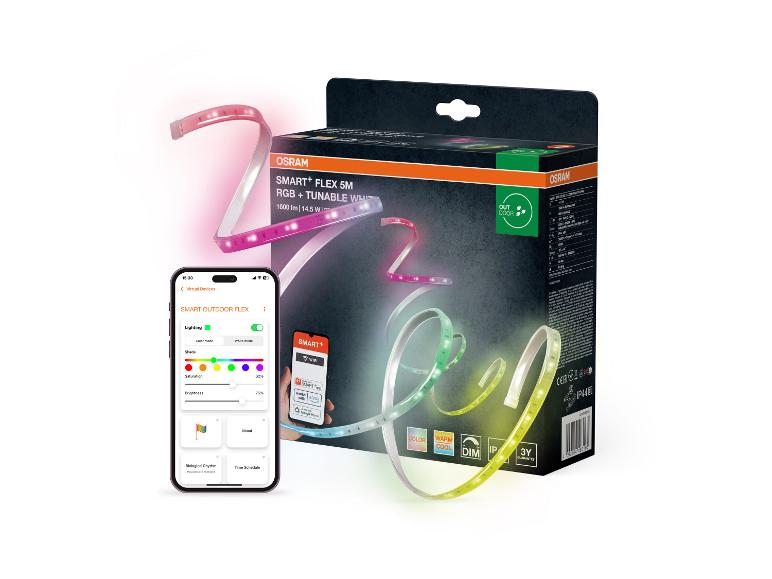 Smarte LED-Lichtstreifen und eine Smartphone-App zur Steuerung.