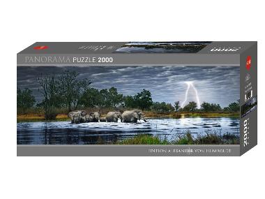 Heye Puzzle Panorama »Herd of Elephants«