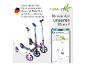 Drei Roller und ein Smartphone-Bildschirm mit einer Online-Shop-Anzeige.