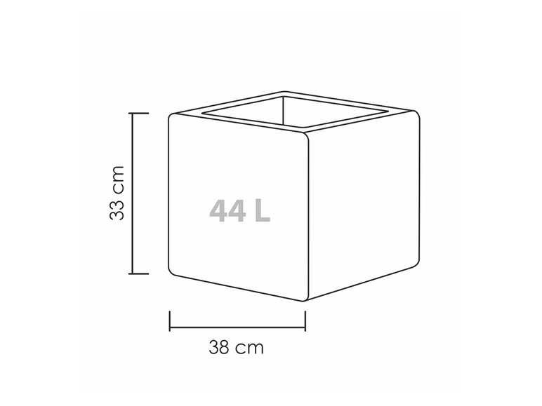 Gehe zu Vollbildansicht: Scheurich Pflanzgefäß »Cube«, Kunststoff, quadratisch, dickwandig - Bild 9
