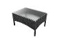 Schwarzer Rattan-Couchtisch mit Glasplatte