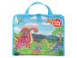 Blaue Tasche mit Dinosaurier-Aufdruck und Playtive-Logo