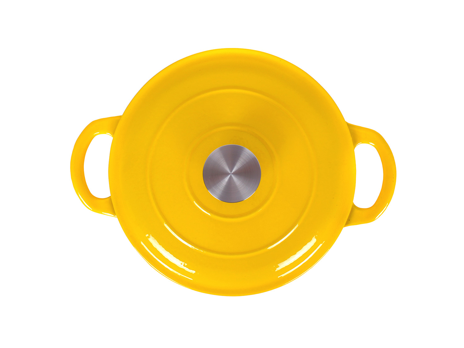 Thumbnail - ECHTWERK Gusseisen Koch‐ Schmortopf mit Deckel (Gelb)