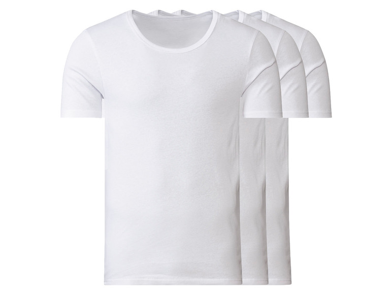 Gehe zu Vollbildansicht: LIVERGY Herren Feinripp-Unterhemden, 3 Stück, reine Baumwolle - Bild 2