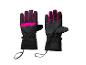 CRIVIT Premium Skihandschuhe, schwarz mit leuchtend pinken Details