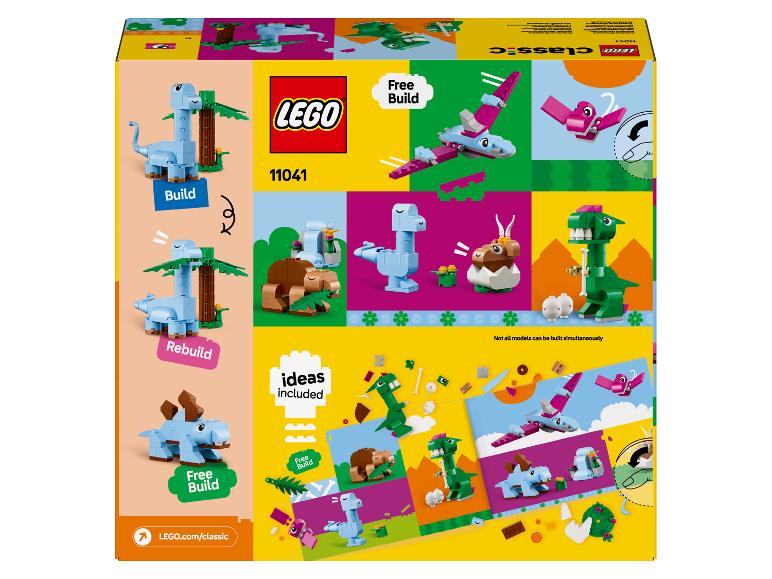 LEGO Classic Creative Dinosaurs Set mit verschiedenen Dinosaurier-Modellen und Bauideen.