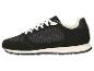 Schwarzer Herren-Sportschuh mit weißen Schnürsenkeln und Sohle