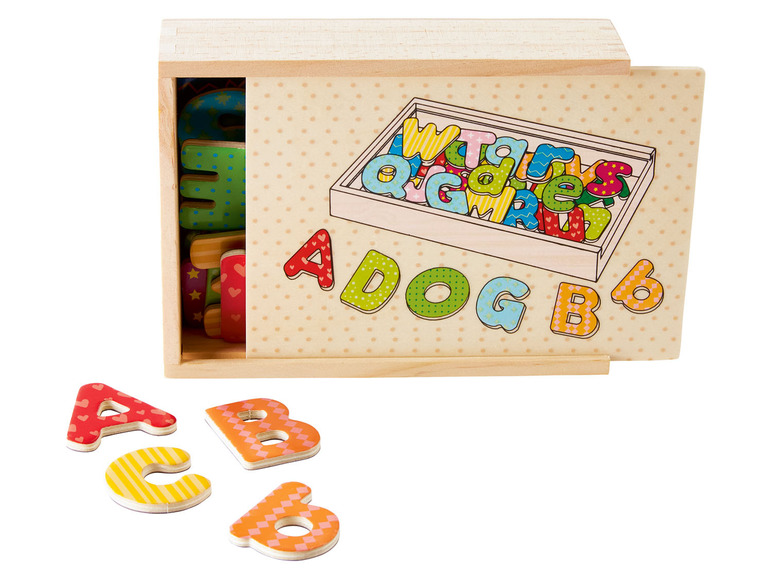 Gehe zu Vollbildansicht: Playtive Holzmagnete Buchstaben / Zahlen / Formen, aus Echtholz - Bild 13