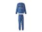 Blauer Trainingsanzug mit Sweatshirt und Hose, bedruckt mit „NYC MY TEAM“.