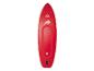 Rotes aufblasbares Stand-Up-Paddleboard mit strukturierter Oberfläche und goldenen Akzenten