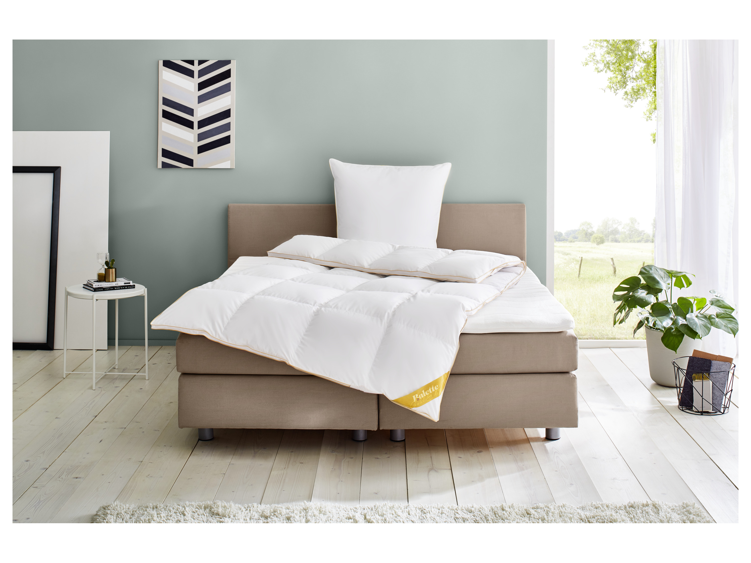 BALETTE deLuxe Gänsedaunen- Kassettenbettdecke Gold-Edition (warm, 200 x 200 cm) – Bild 2 von 3