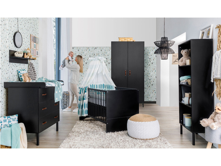 Gehe zu Vollbildansicht: Schardt Babyzimmer »Melody Black«, Griffe in Lederoptik - Bild 10