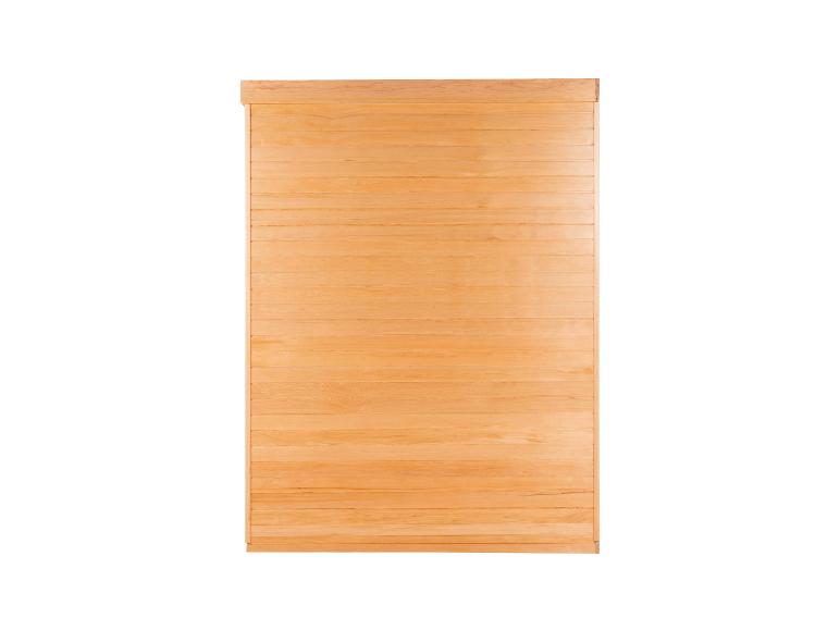 Holzvertäfelung oder Trennwand mit horizontalen Lamellen